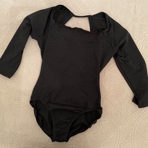 Black Bloch Leotard 3/4 Sleeves Womens' S